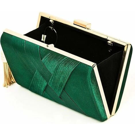 Pochette Sac à Main Femme Sac à Main Pompon Vert – Image 3