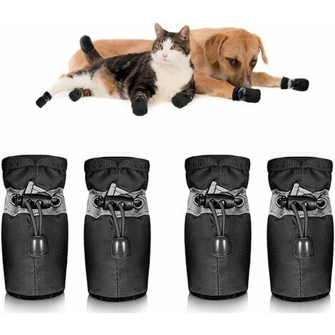 7 Tailles Chaussons Chien Neige, Chaussure Chien Pour La Protection Coussinet Chien, Chausson D'IntéRieur RéFléChissantes AntidéRapantes Pour Chat Et Chaussette Pour Petit Chien