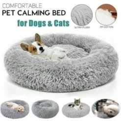 Panier Pour Chien Et Chat 80 Cm Gris Clair Chaud Et Confortable