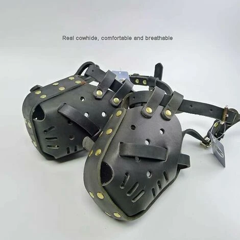 Muselières Pour Animaux De Compagnie,Cuir Fait à,Chiens Taille Moyenne Et Grande,Berger Allemand Doberman,Masques Anti-Morsure Le Dressage Chiens,muselières Défense – Image 3