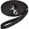 Laisse Pour Chien (20m Noir), Laisse De Dressage Chien Avec Poignée Longe Chien Longue Sangle En Nylon Mains Libre Pour Petits à Grands Chiens Animal De Compagnie Promenade Jogging HA