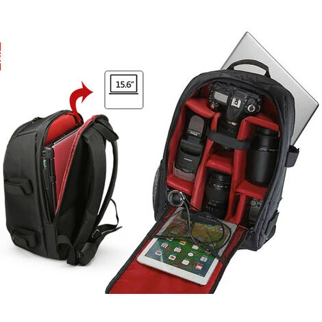 Sac à Dos Pour Appareil Photo & Ordinateur 15 DSLR/SLR/sans Miroir Photographie Caméra – Image 3