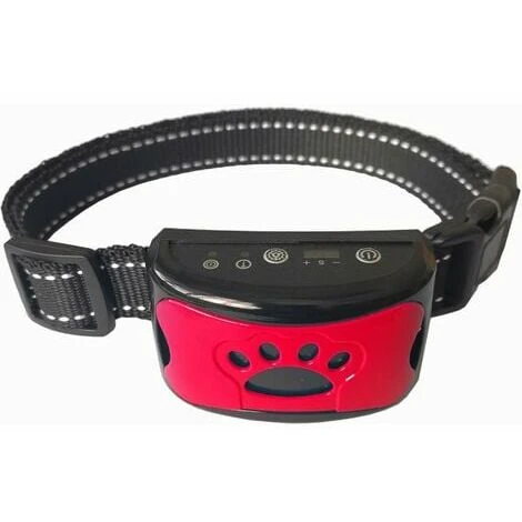 Collier Anti-aboiements Rechargeable Pour Chiens, Petit Moyen à Grand Collier De Dressage Pour Chien Avec 2 Modes De Vibration Et De Son 7 Niveaux De Sensibilité, Rose