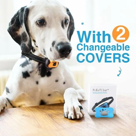 Collier Anti-aboiement Chien Rechargeable Automatique Collier De Dressage Avec Son/Vibration Sans Choc 7 Niveaux De Sensibilité Pour Chiens De Taille Moyenne - Bleu -Versailles – Image 3