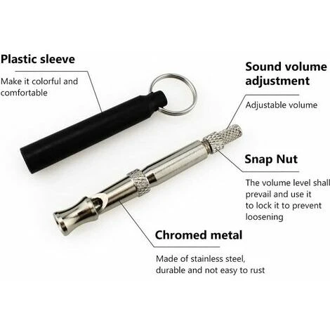 2 Pièce Sifflet Pour Chien Anti-aboiement Par Simply Natural – Sifflet Ultrason Pour Chien Et Cœur En Cuivre Pour Entraînement – Image 2