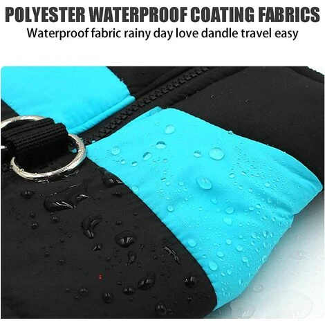 1 Pièce Manteau Pour Chien D'hiver Imperméable, Veste Coton Chien Imperméable, Animal Compagnie Gilet, Manteau D'hiver Pour Chien, Veste Pour Animaux De Compagnie Chaud Bleu XL – Image 4