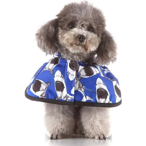 1 Pièce Manteau De Pluie Imperméable Pour Chien Vêtements Avec Capuche Réglable Réfléchissant Poncho Léger Pour Animal Domestique Chiot Combinaison Pour Chiens De Petite, Moyenne Et Grande Bleu 4XL – Image 2