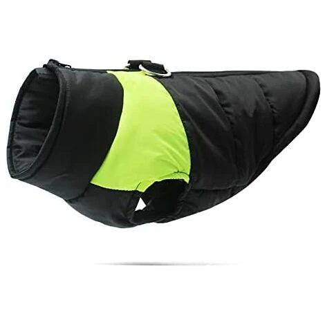 1 Pièce Manteau Pour Chien D'hiver Imperméable, Veste Coton Chien Imperméable, Animal Compagnie Gilet, Manteau D'hiver Pour Chien, Veste Pour Animaux De Compagnie Chaud Vert XL – Image 3