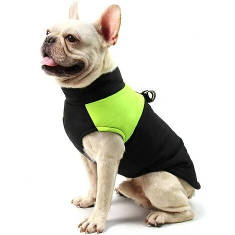 1 Pièce Manteau Pour Chien D'hiver Imperméable, Veste Coton Chien Imperméable, Animal Compagnie Gilet, Manteau D'hiver Pour Chien, Veste Pour Animaux De Compagnie Chaud Vert XL – Image 4