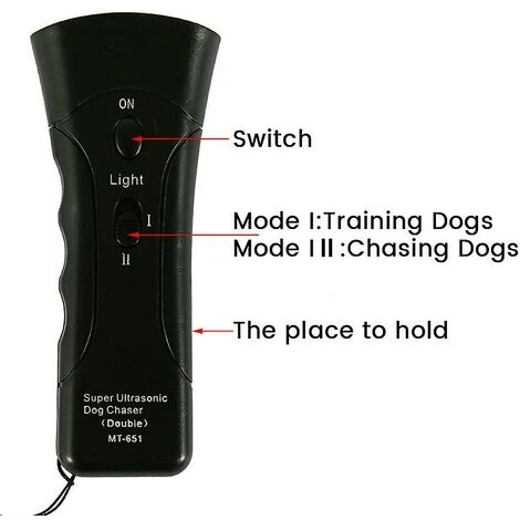 Pet Gentle Ultrasonic Dog Antiaboiement Trainer Led Light Chaser Device – Image 5