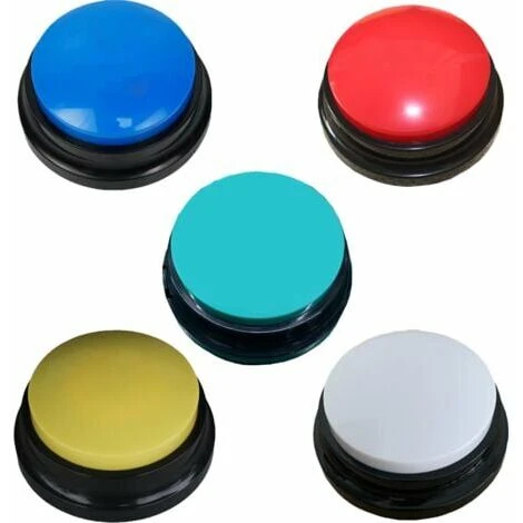 Boutons De Chien Pour La Communication Boutons Enregistrables Vocaux Chien Pour Les Mots Et Les Boutons De Rponse Pour Le Tranning De Chien De 5 Pcs