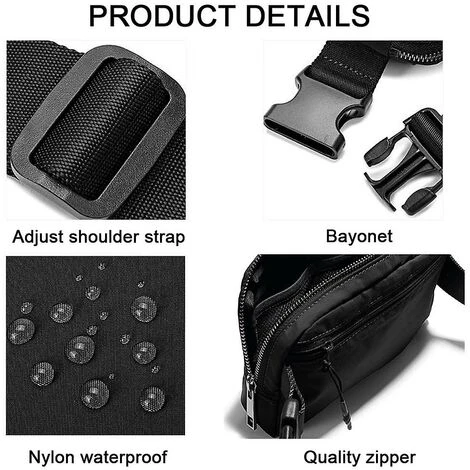 Femmes Hommes Mode Sac De Taille Petit Sac De Ceinture Avec Sangle Réglable Sac De Taille De Mode, Voyage Et Randonnée – Image 4