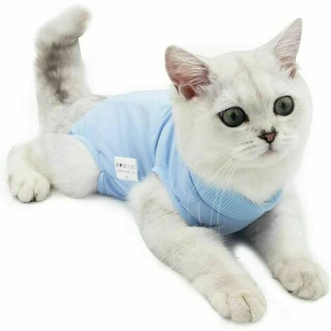 Vêtements De Récupération Chirurgicale Pour Chat Gilet De Blessure Médicale Protection Anti-fuite Pour Chien Chat Petit Animal M – Image 2