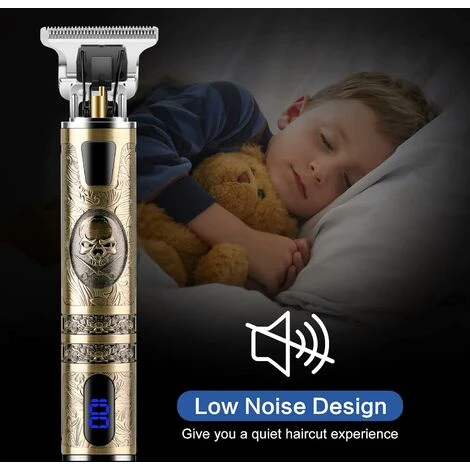 Tondeuse à Cheveux, Tondeuse à Cheveux Professionnelle Pour Homme, Rasoir électrique Facile à Couper, Tondeuse à Barbe Rechargeable Par USB, Tondeuse à Lame En T Pour Homme Avec 3 Peignes Et écran LED – Image 5