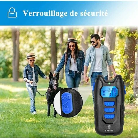 Collier De Dressage De Chien Rechargeable Monobloc Collier électrique Télécommandé Avec Vibration Mode De Son De Choc électrique IP67 étanche – Image 4