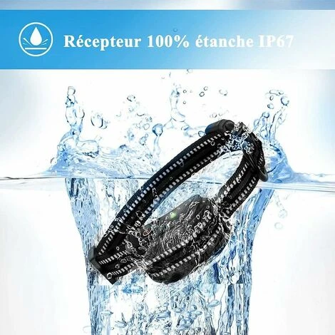 Collier De Dressage De Chien Rechargeable Monobloc Collier électrique Télécommandé Avec Vibration Mode De Son De Choc électrique IP67 étanche – Image 5
