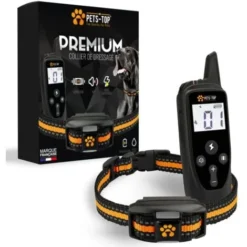 One PETS-TOP® Collier Dressage Chien Avec Télécommande Collier Anti Aboiement Avec Télécommande Collier De Rappel Pour Chien Collier Electrique Pour Chien Collier Education Chien 1000m