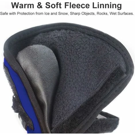 Bottes De Protection Pour Chien Ensemble Imperméable, Chaussures Chien Antidérapantes Avec Boucle Adhésive Sangles Réfléchissantes Chaussures Chiens Chaudes Résistantes Pour Les Chiens Bleu XXL – Image 3