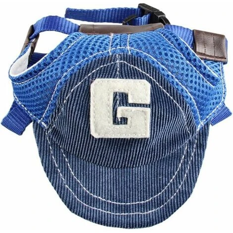 Bleu, L-Casquette Tendance Pour Chien, Protection Du Soleil En été, Pour Chiens Petits, Moyens Et Grands