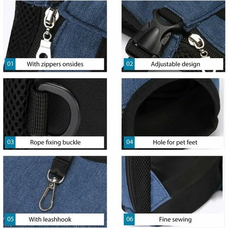 Sacs à Dos Pour Chiens Moyenne Et Grande Taille Sac De Transport Pour Chien Chats Sac Ventral Chien Voyage, Camping XXL – Image 5