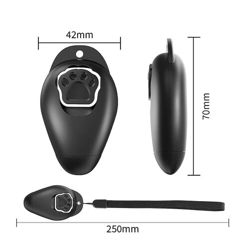 Clicker De Dressage Pour Chien - Renforçateur De Comportement Positif Pour Animaux De Compagnie - Chiots Et Adultes De Tous âges - Pour La Récompense Et Le Dressage - Sifflet Pour Chien Inclus (noir) – Image 5