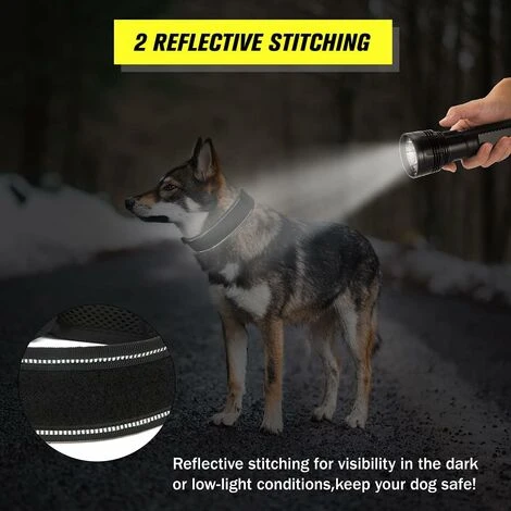 Améliorer Collier De Chien Tactique Avec Poignée De Commande, Militaire K9 Collier Réglable Chien Rembourré Pour Chiens (M, Noir) – Image 5