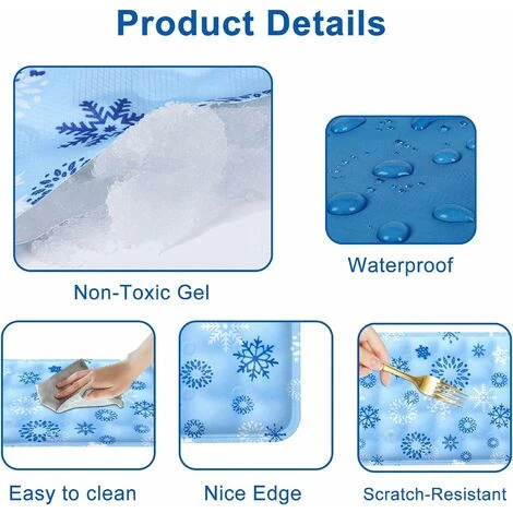 SVKBJROY Tapis Rafraichissant Chien, Couverture Rafraichissante Automatique Chien Chat, Auto-refroidissant Gel Non-Toxique Matelas, Tapis Refroidissement Plus Durable Résistant Aux Rayures, 30x40CM – Image 4