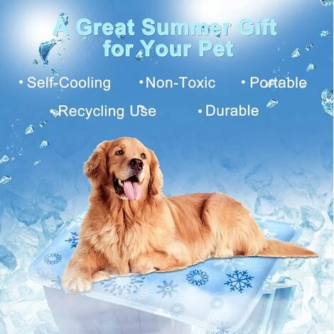 SVKBJROY Tapis Rafraichissant Chien, Couverture Rafraichissante Automatique Chien Chat, Auto-refroidissant Gel Non-Toxique Matelas, Tapis Refroidissement Plus Durable Résistant Aux Rayures, 30x40CM – Image 5