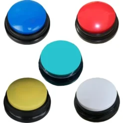 Boutons De Chien Pour La Communication Boutons Enregistrables Vocaux Chien Pour Les Mots Et Les Boutons De Réponse Pour Le Tranning De Chien De 5 Pcs