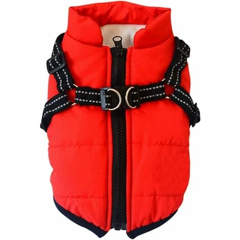 Vêtements Pour Chiens Pour Petits Chiens Manteau Pour Chien Veste D'hiver Imperméable, Rouge