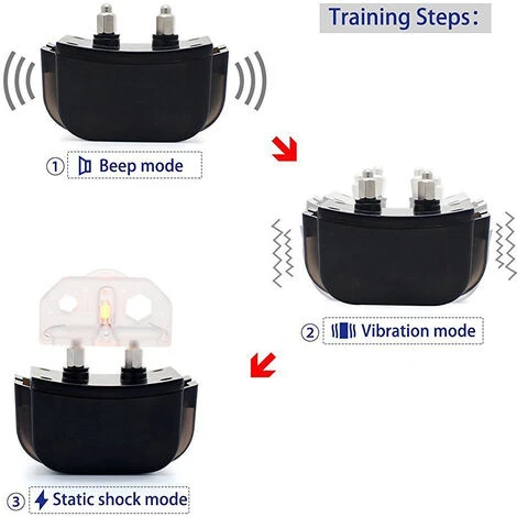 Collier De Dressage De Chien à Distance étanche Et Rechargeable Pour Chien Avec Bip Vibrant Collier De Dressage Obéissance De Chien électrique Pour Chiens De Toutes Tailles – Image 4