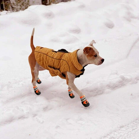 Bottes Pour Chiens Pour Chiens Chaussons Pour Chiens Antidérapants Et Imperméables Pour L'Extérieur, Chaussures Pour Chiens De Taille Moyenne À Grande Avec Semelle Robuste – Image 3