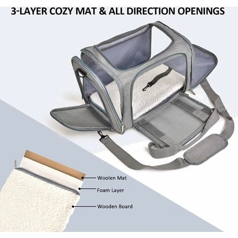 Transporteurs De Chat Transporteur De Chien Transporteur Pour Animaux De Compagnie Pour Petits Chats De Taille Moyenne Chiens Chiots De 15 Lb Sac De Transport Pour Chien Adapté Aux Chatons, Chiots Et – Image 2