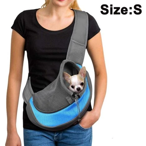 Sac De Transport Pour Chien De Compagnie, Sac À Bandoulière Mains Libres En Maille Respirante Pour Animal De Compagnie, Sangle Rembourrée Réglable, Pochette Avant, Sac À Bandoulière Unique Pour Chiens