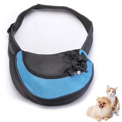 Sac De Transport Pour Chien De Compagnie, Sac À Bandoulière Mains Libres En Maille Respirante Pour Animal De Compagnie, Sangle Rembourrée Réglable, Pochette Avant, Sac À Bandoulière Unique Pour Chiens – Image 2