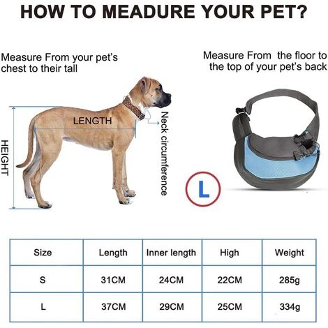 Sac De Transport Pour Chien De Compagnie, Sac À Bandoulière Mains Libres En Maille Respirante Pour Animal De Compagnie, Sangle Rembourrée Réglable, Pochette Avant, Sac À Bandoulière Unique Pour Chiens – Image 5