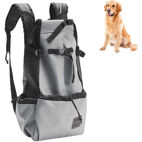 Sac À Dos Pour Chien Pour Petits Et Moyens Animaux De Compagnie Porte-Sac À Dos Pour Chien Réglable Face À L'Avant Entièrement Ventilé – Image 2