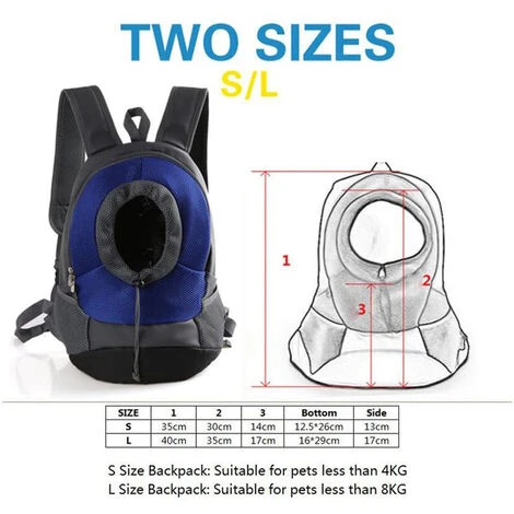 Sac À Dos Pour Animal De Compagnie, Sac Avant Pour Chien Et Chat Avec Tête Respirante Pour Petits Chiens De Taille Moyenne Pour Les Voyages, Les Randonnées En Plein Air – Image 5