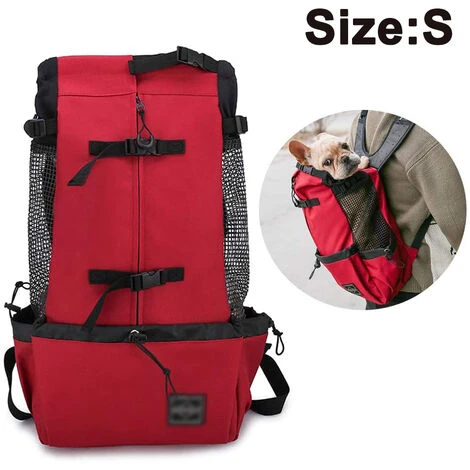 Sac À Dos Pour Chien Pour Petits Et Moyens Animaux De Compagnie Porte-Sac À Dos Pour Chien Réglable Face À L'Avant Entièrement Ventilé