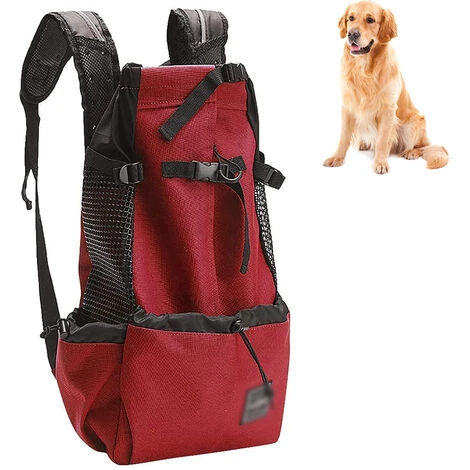 Sac À Dos Pour Chien Pour Petits Et Moyens Animaux De Compagnie Porte-Sac À Dos Pour Chien Réglable Face À L'Avant Entièrement Ventilé – Image 2