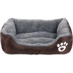 Lit Pour Chien, Panier Pour Chien Lavable, Canapé Pour Chien Coussin Pour Chien Panier Pour Chien Non-silp, Lit Pour Chat Et Chien De Petite à Moyenne Taille, Marron