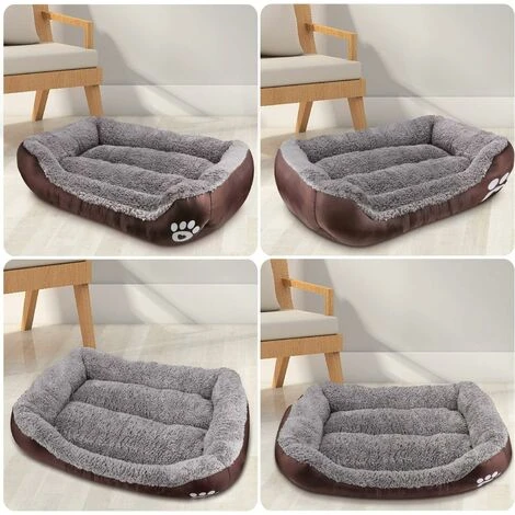 Lit Pour Chien, Panier Pour Chien Lavable, Canapé Pour Chien Coussin Pour Chien Panier Pour Chien Non-silp, Lit Pour Chat Et Chien De Petite à Moyenne Taille, Marron – Image 5