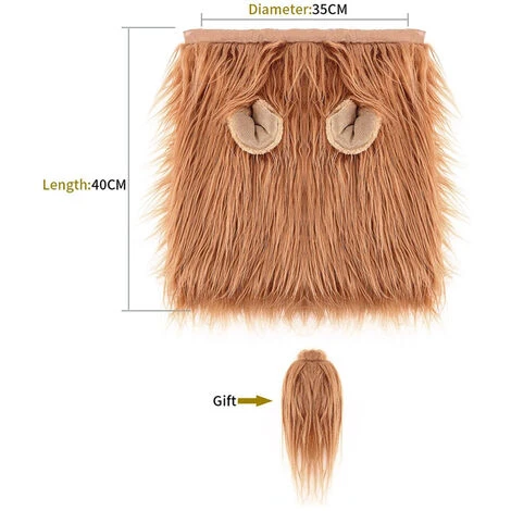 Chien Perruque Lion Crinière Chien Réaliste Lion Perruque Chien Lion – Image 2