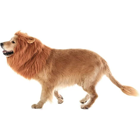 Chien Perruque Lion Crinière Chien Réaliste Lion Perruque Chien Lion – Image 3