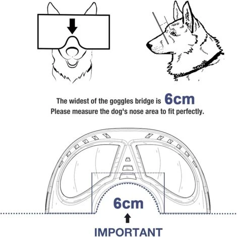 Lunettes De Protection Pour Chiens Moyennes à Grandes Lunettes De Soleil UV Pour Chiens Coupe-vent Et Neige à Monture Souple Pour La Protection Des Yeux Des Chiens à Long Museau – Image 3