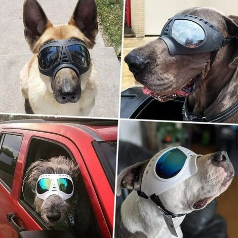 Lunettes De Protection Pour Chiens Moyennes à Grandes Lunettes De Soleil UV Pour Chiens Coupe-vent Et Neige à Monture Souple Pour La Protection Des Yeux Des Chiens à Long Museau – Image 5