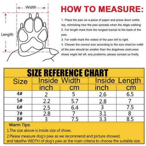 Protège-pattes Pour Chien, Chaussures Antidérapantes Pour Chien Avec Sangles Réfléchissantes Pour Chaussures De Chiot De Petite Et Moyenne Taille (4 Mètres, Rouge) – Image 5