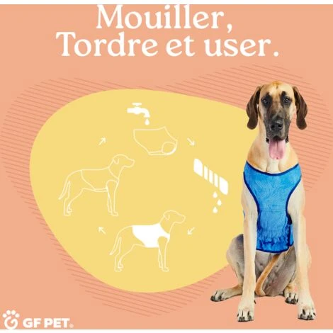 GF Pet ElastoFit Ice Vest - Gilet Réfrigérant Pour Chien- Refroidissement Pour Les Chiens- Taille S Veste De Refroidissement Longueur Du Dos 33cm- Bleu – Image 5