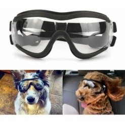 Lunettes De Chien Lunettes De Soleil Pour Animaux De Compagnie Protection Oculaire Imperméable Coupe-Vent Pour Chien De Grande Et Moyenne Taille - Clair