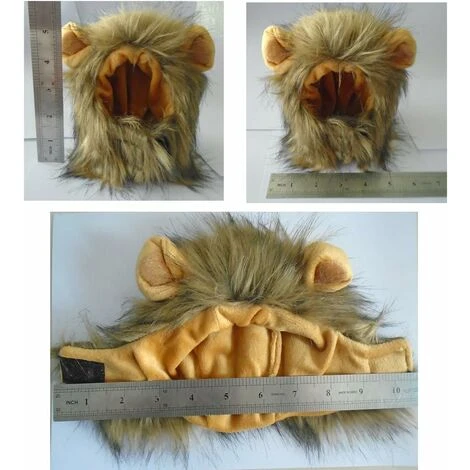 Perruque De Crinière De Lion Pour Chien Et Chat Costume Pet Réglable Lavable Confortable Fantaisie Poils De Lion Chien Vêtements Robe Pour Halloween Noël Pâques Festival Fête Activité – Image 3